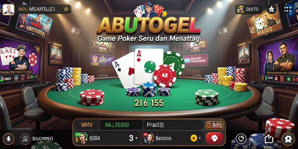 Screenshot gameplay ABUTOGEL yang menampilkan aksi seru permainan Poker.