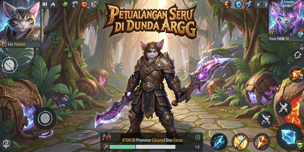 Tampilan aksi seru dalam gameplay ARPG ATOM138.