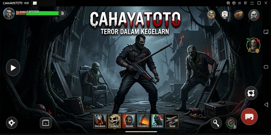 Screenshot menampilkan suasana gameplay yang mencekam di CAHAYATOTO.