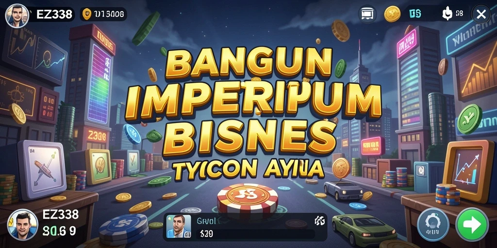 Tampilan gameplay menarik dalam EZ338 yang menunjukkan strategi bisnis yang cerdas.
