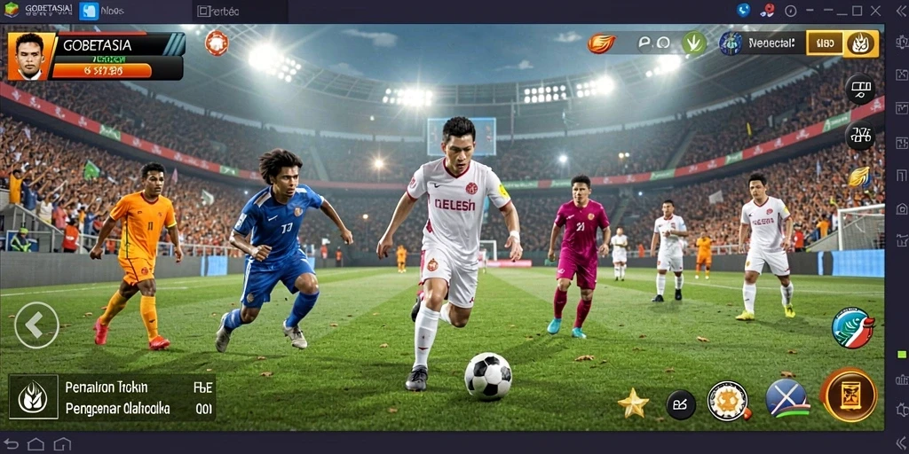 Screenshot GOBETASIA menampilkan momen seru dalam permainan olahraga.