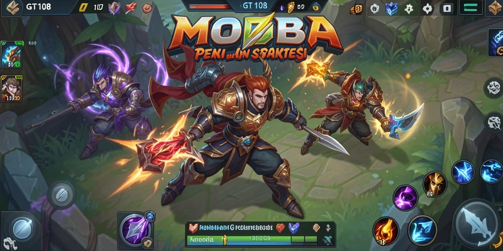Tampilan seru gameplay GT108 dalam pertarungan intens.