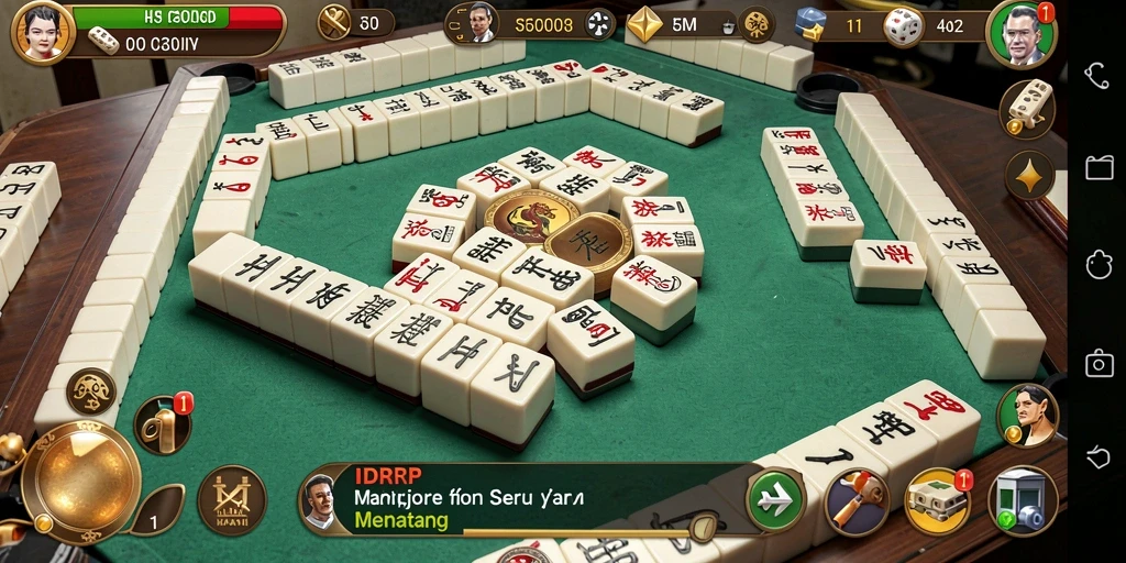 Tampilan gameplay Mahjong yang menawan dalam IDRRP.