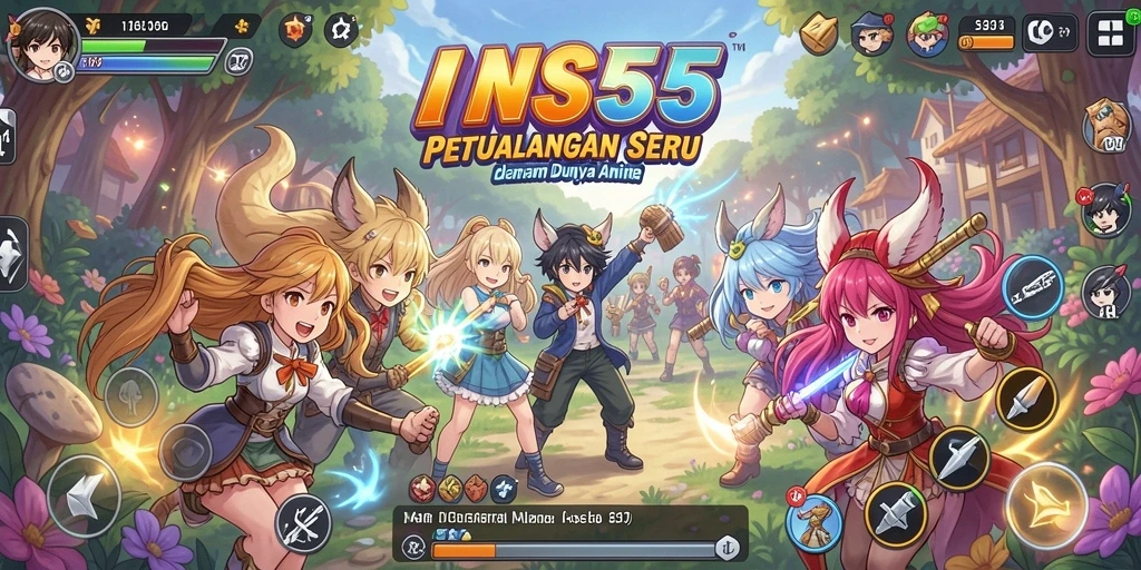 Tampilan gameplay seru dan penuh warna dari INS55.