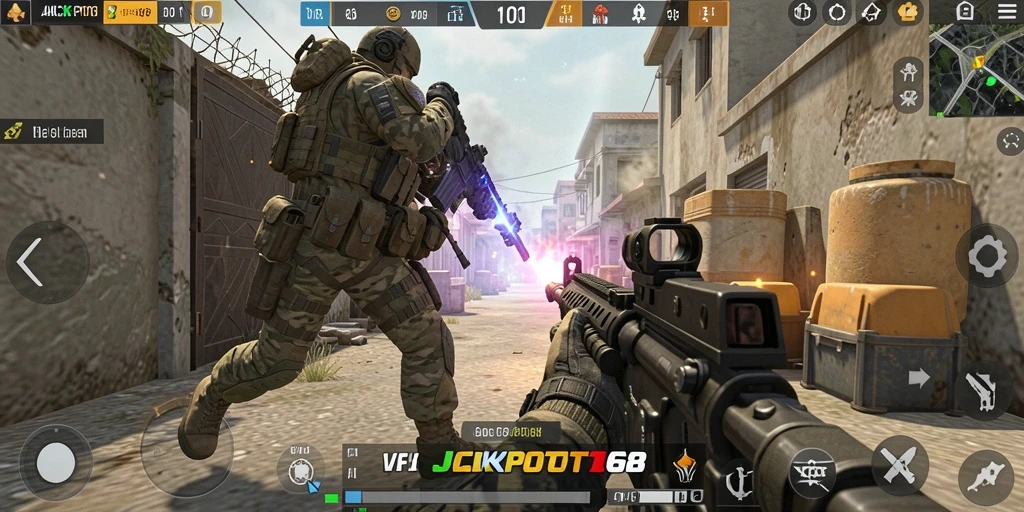 Tampilan gameplay JACKPOT168 yang seru dan penuh aksi.