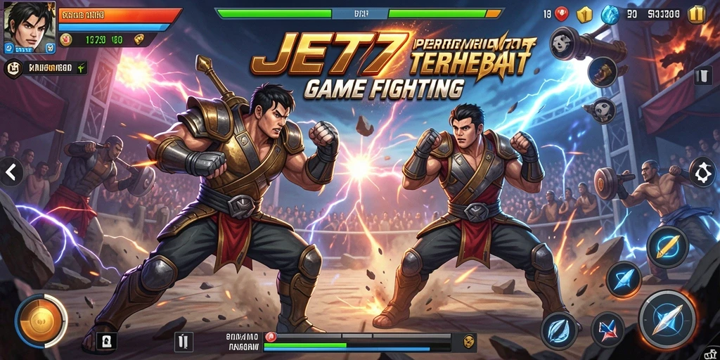 Gameplay intens saat bertarung di JET77.