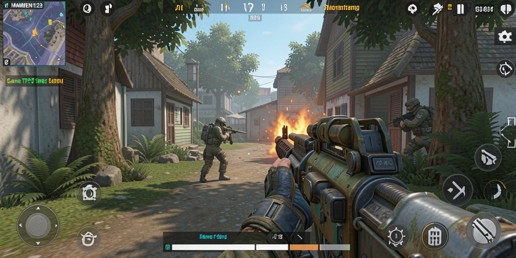 Tampilan gameplay MAMEN123 yang mendebarkan dalam pertempuran TPS.