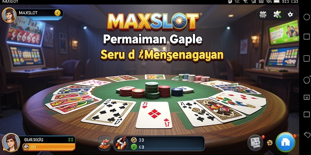 Screenshot gameplay <strong>MAXSLOT</strong> yang menunjukkan serunya bermain Gaple.