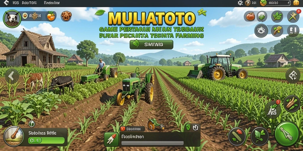 Tampilan gameplay MULIATOTO yang menakjubkan dan interaktif dalam pertanian.