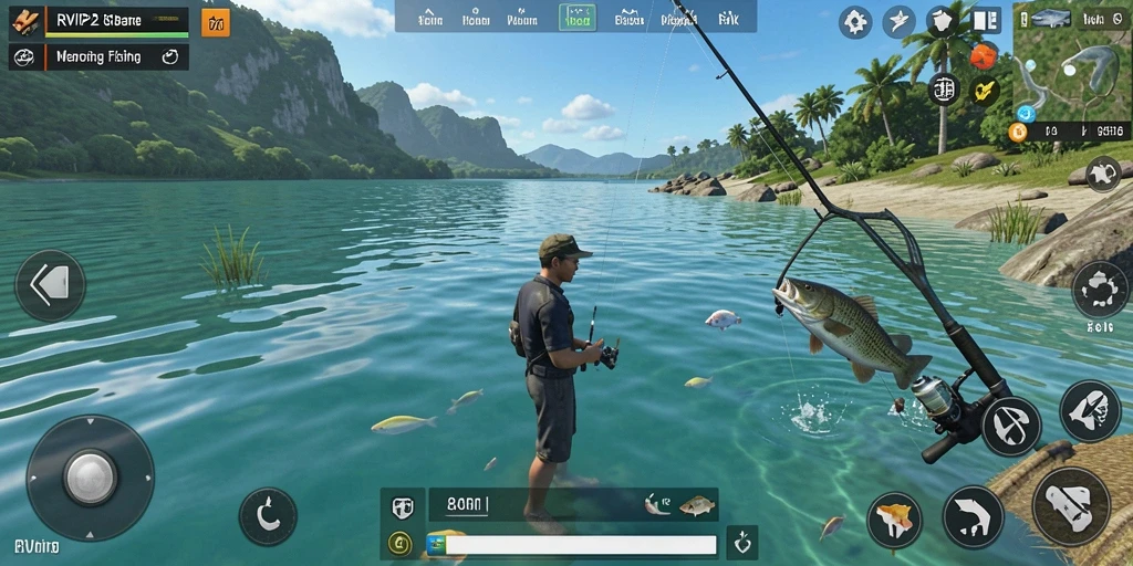 Tangkapan ikan yang mengesankan dalam gameplay RVIP2.