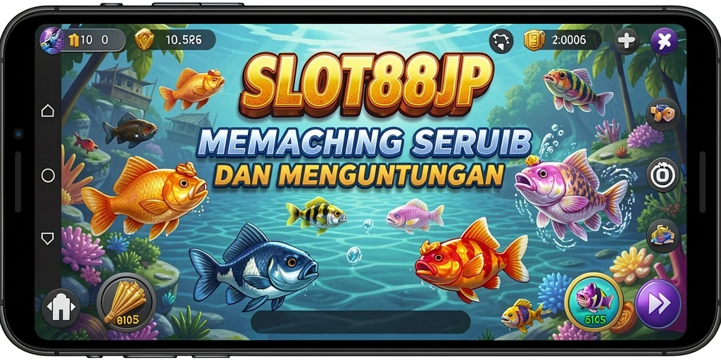Tampilan menarik dari gameplay memancing di SLOT88JP.