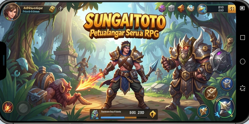 Tangkapan layar gameplay SUNGAITOTO yang menunjukkan aksi RPG yang mendebarkan.